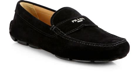 prada suede penny drivers|Men's Prada Shoes .